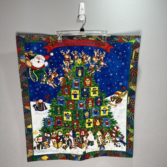 Quilt Christmas Advent Calendar Cheri Stole 28" x 32" Completed The Snowflakes - Picture 1 of 6